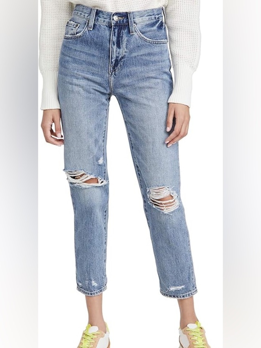 Pistola Presley High Rise Distressed Straight Leg Jeans Los Feliz Wash Size 25